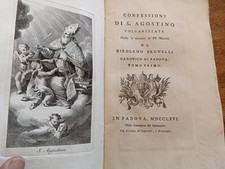 Le Confessioni Di Sant' Agostino. Padova 1766 Tomo  I