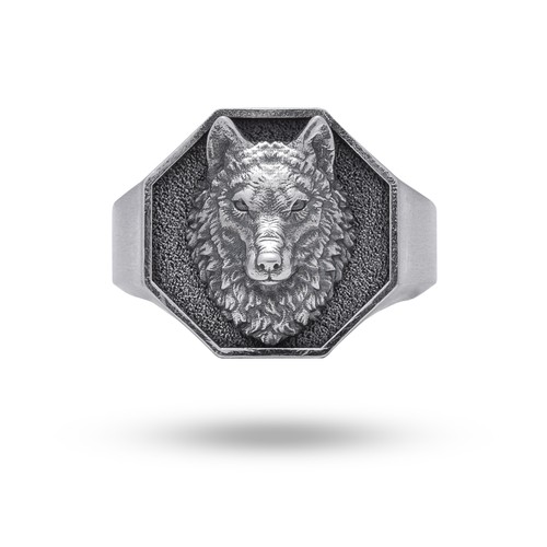 Anello signet argento - in,