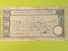 CERTIFICATO BANCO NAZIONALE DI