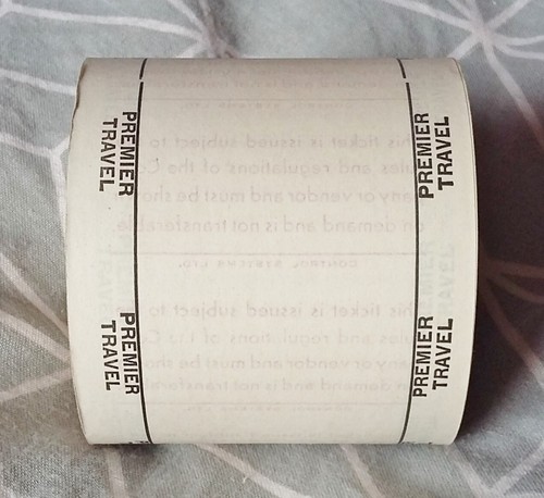 Bus ticket machine roll - bus,