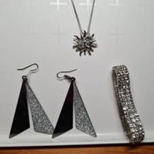 Lotto Gioielli Brillanti Orecchini Bracciale Collana Diamante