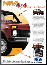 Brochure iniezione foglio singolo Lada Niva primi anni 2000 mercato francese foglio singolo GPL diesel