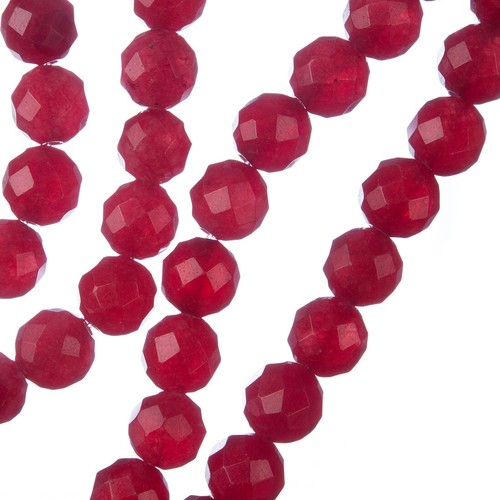 Giada rossa filo di sfere - filo,