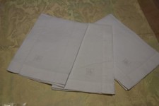3 white cotton handkerchiefs