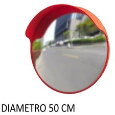 SPECCHIO PARABOLICO STRADALE INFRANGIBILE DIAMETRO 50 CM