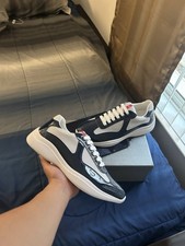 Scarpe sneakers uomo blu navy PRADA Cups taglia US 10 EU 43