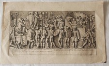 Piatto Colonna Traiano Pietro Santi Bartoli Rara Acquaforte Giovanni Pietro Bellori