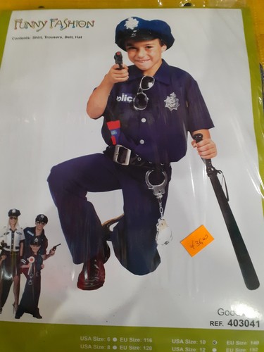 Costume poliziotto anni - 8,