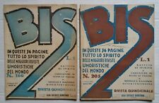 BIS rivista umoristica quindicinale lotto 2 numeri caricature umorismo anni '30