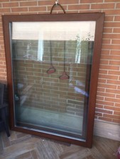 2 finestre In alluminio Finto Legno Scorrevoli usate Con Cornice