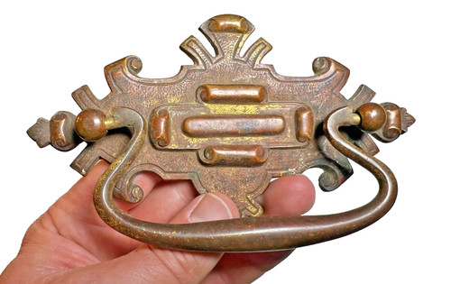 Antico cassetto ottone