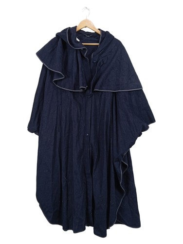 Mantello donna blu lana - mantello,