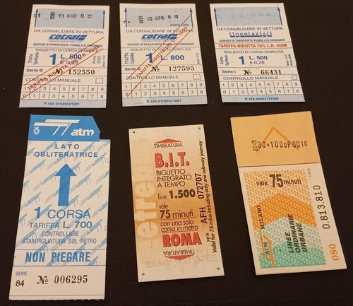 Lotto biglietti contral lire - 6,