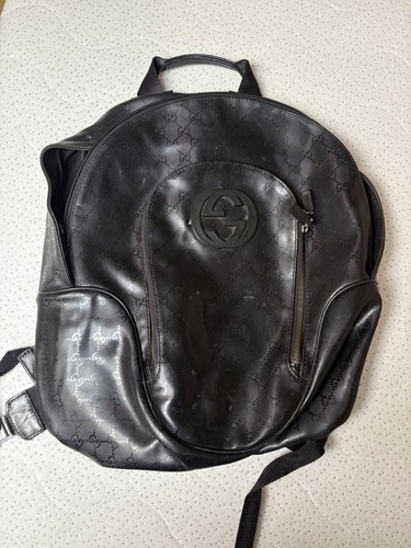 Zaino gucci uomo monogram - uomo, nero