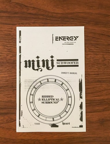 Energy mini subwoofer manuale - subwoofer,