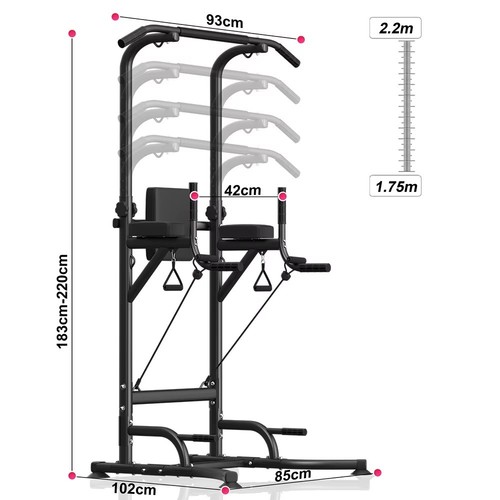 Power tower dip - power, pull