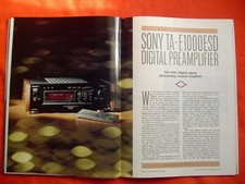 Sony TA-E1000ESD digital preamplifier test review "Stereo Review" 1989