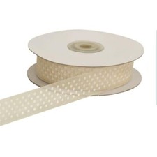 Nastro in organza a pois AVORIO 20 mm x 50 mt 076Y