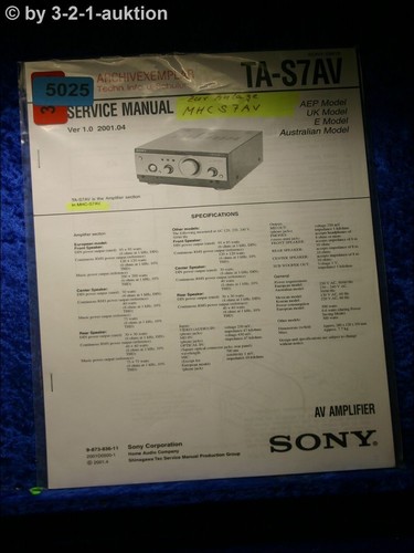 Sony service manual - service, s7av