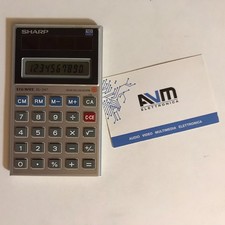 Calcolatrice elettronica vintage portatile a cella solare SHARP ELSI MATE EL-347