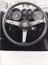 ALFA ROMEO CRUSCOTTO 2000GT VELOCE 1978, STEERING WHEEL & FACIA, PHOTOGRAPH.