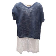 4158AO maglia 2 pezzi bimba TWIN-SET girl kid 2 pieces t-shirt 