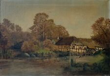 Dipinto A Olio Paesaggio Con