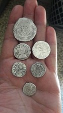 Lotto Monete Regno di Spagna 5pz. - Riproduzione Silver plated -  Ancient Coins