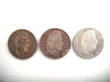 Francia 5 Franchi 1853 -1838- 1841 zecca A- Argento 900 gr.25