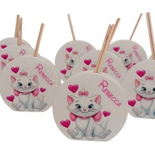 Bomboniera battesimo profumatore Diffusore Gattina Minu ARISTOGATTI minnie Marie