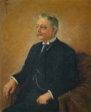 Quadro a Olio Ritratto Uomo IN Tuta Cina Beijing 1900 Autografato Vintage Antico