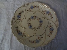 Piatto Zsolnay Pecs Hungary 30 cm - piatto sfarzoso dipinto a fiori dipinto a mano