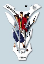 PARASERBATOIO LUPIN 3-THE THIRD-TERZO ADESIVI SERBATOIO RESINA 3D x MOTO Bianco