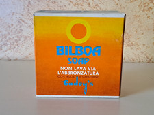 Vintage BILBOA soap saponetta anni 80 "non lava via l'abbronzatura" Cadey nuovo