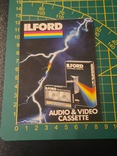 adesivo vintage STICKER kleber  ilford audio e video cassette