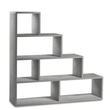 Libreria scaffale  cemento ufficio Librerie bifacciale soggiorno con 4 livelli