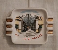 Rometti Umbertide Posacenere Ricordo Di Arezzo Vintage Raro