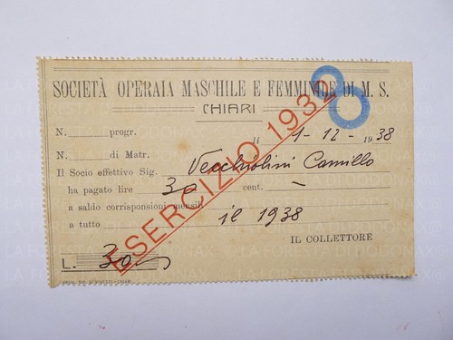 Vecchio documento società - documento,