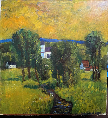 Dipinto olio paesaggio - dipinto,