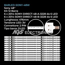 KIT 12 BARRE STRIP LED TV SONY