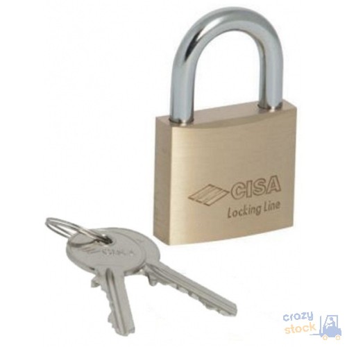 Cisa brass lock - logo, line
