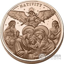 NATIVITÀ 5 oz moneta rame 500 franchi Camerun 2025