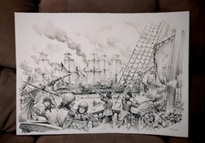 LITOGRAFIA Alberto Fremura 50x70cm. Autografata. timbrata Angeli Lucca. Rara. 