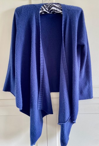 Cardigan blu royal 100%