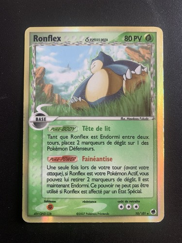 Card pokémon snorlax ronflex - card,
