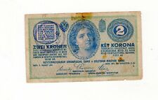 STEMMA SABAUDO SU BANCONOTA AUSTRO UNGARICHE 2 CORONE R5 BB---