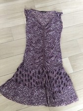 LUI.JO  Donna Abito Taglia 44  Rosa E Clicone Con Scritta Marchio Swarovski