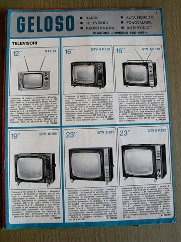 Catalogo geloso 1967 radio - catalogo, 1967-68