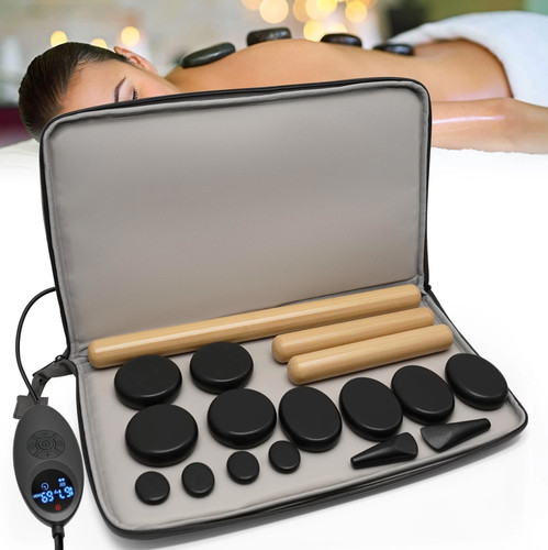 Set pezzi pietre massaggio - set, 17