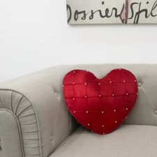 Cuscino cuore velluto - cuore, in